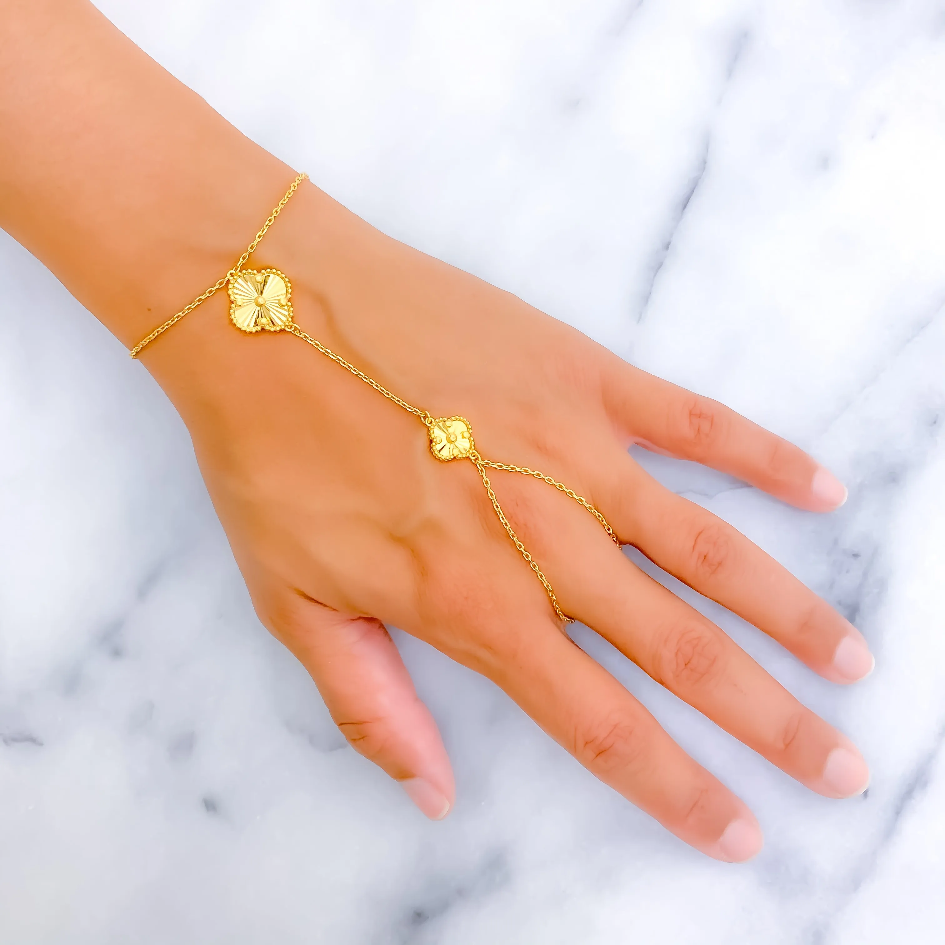 Signature Heirloom 21k Gold Finger Bracelet