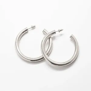 Silver Plated Hoops