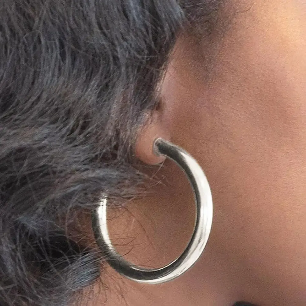 Silver Plated Hoops