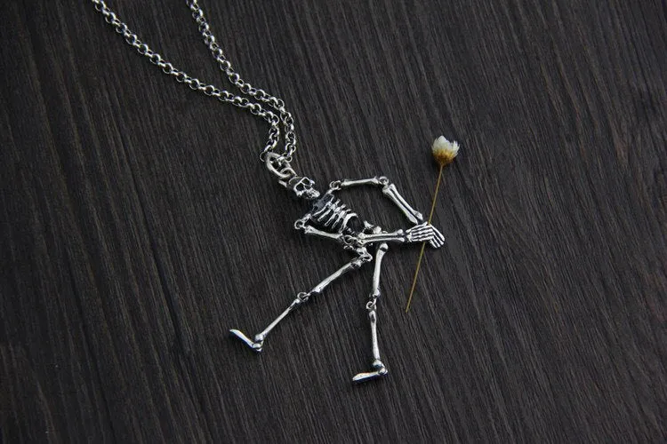 Silver Skeleton Necklace