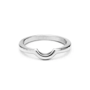 SIMPLE ARC CONTOUR BAND | 14K GOLD