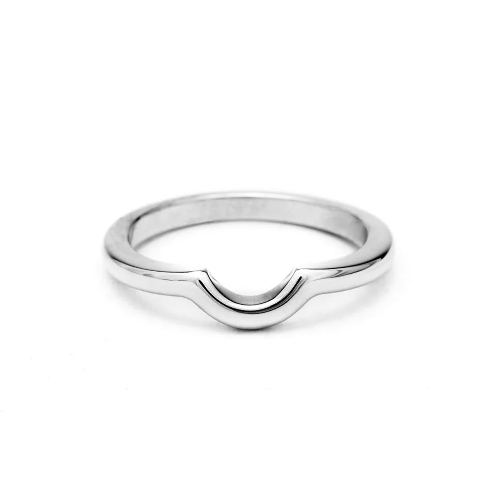 SIMPLE ARC CONTOUR BAND | 14K GOLD