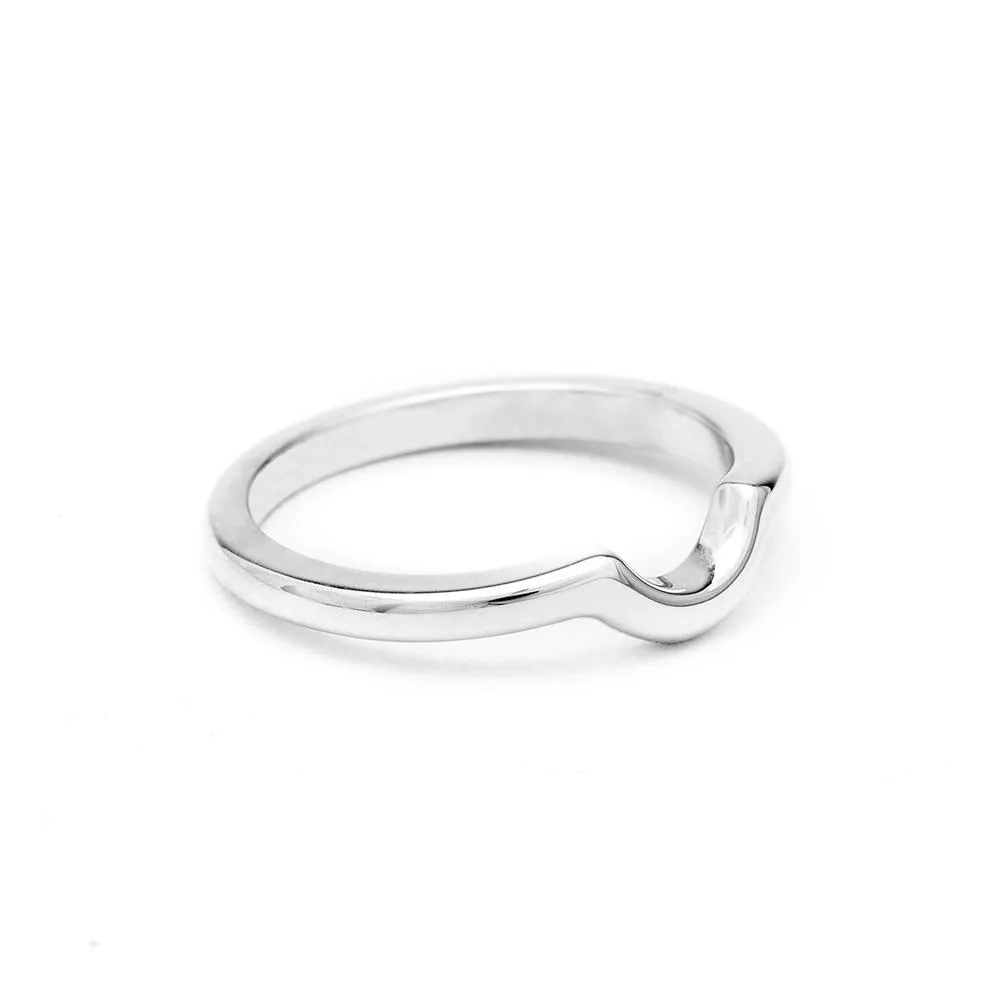SIMPLE ARC CONTOUR BAND | 14K GOLD