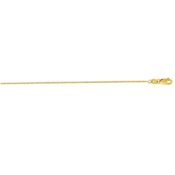 Sincerely Springer's 14k Yellow Gold 20" Diamond-Cut Cable Chain Necklace