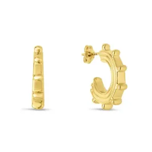 Sincerely Springer's 14k Yellow Gold J Hoop Earrings