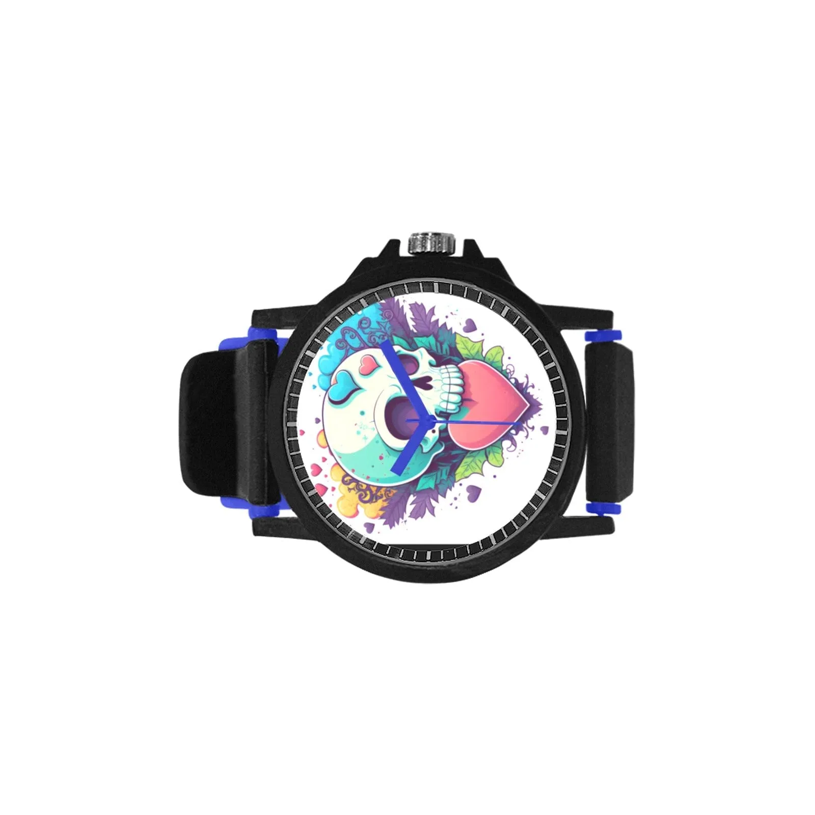 Skull Love Heart Watch Silicone Strap Watch