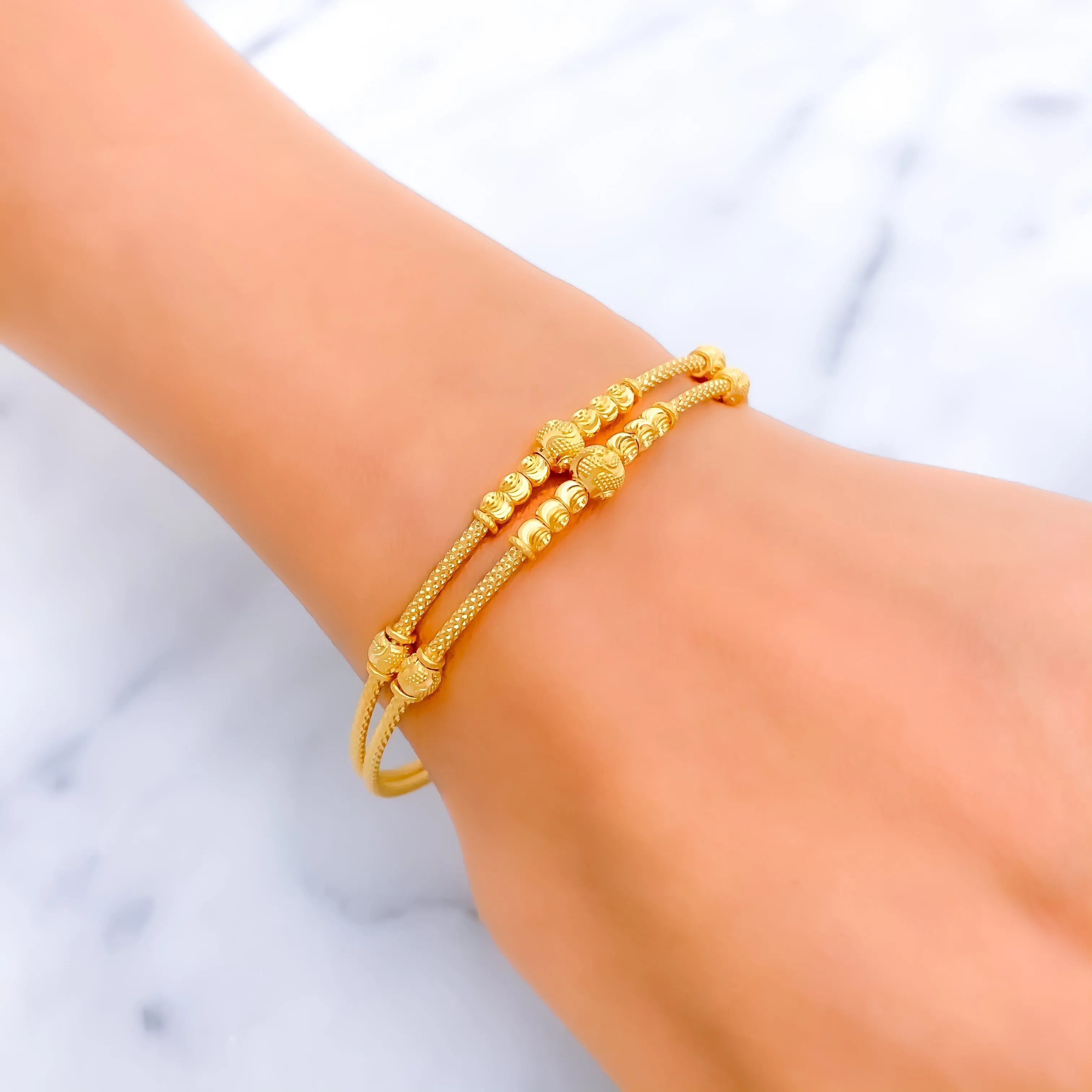 Sleek Sophisticated 22k Gold Bangle Bracelet