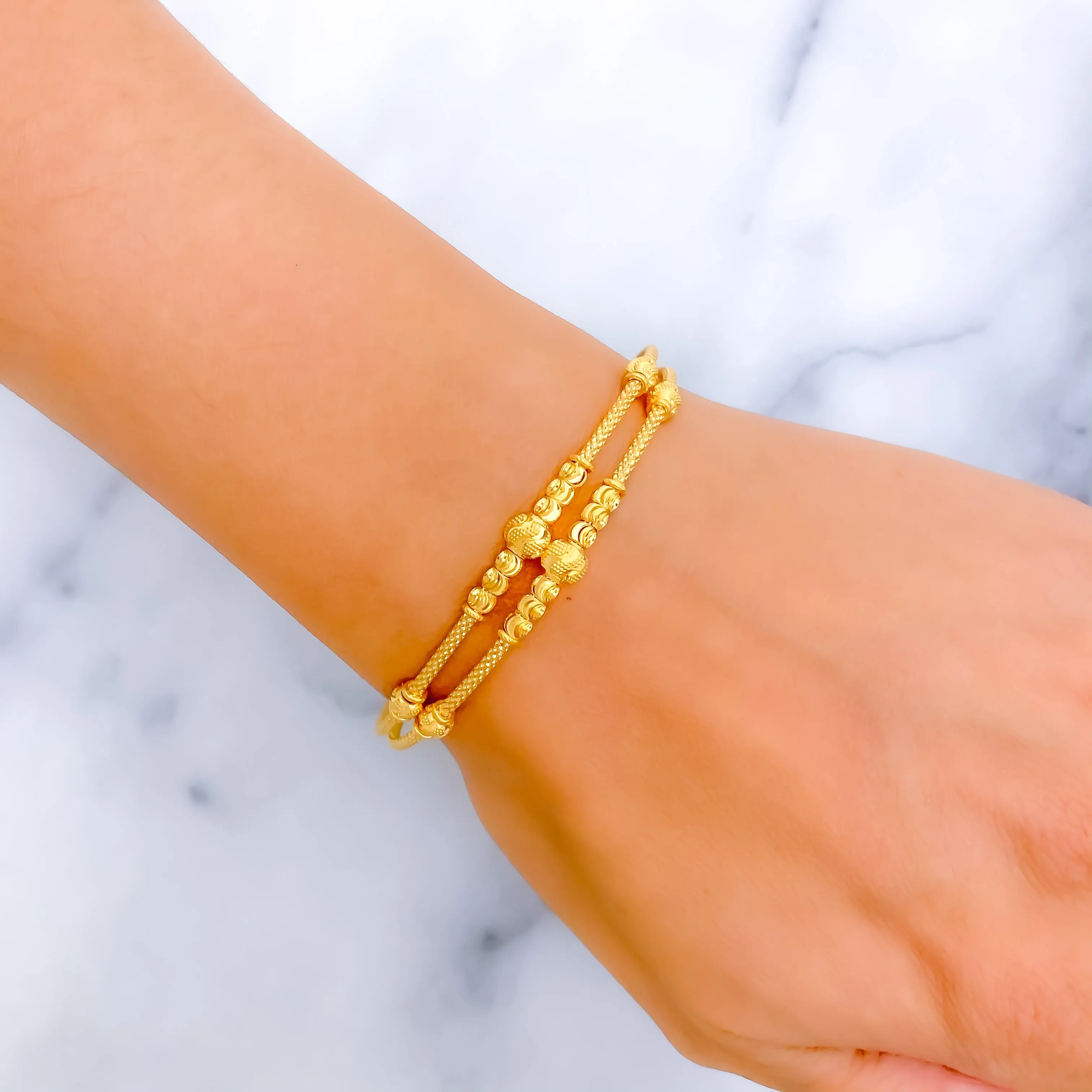 Sleek Sophisticated 22k Gold Bangle Bracelet