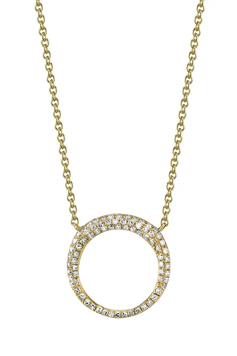 Small Balloon Necklace with White Pave