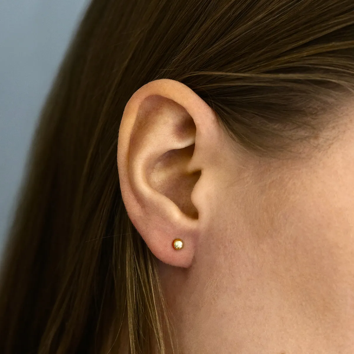 Soleil Collection 4mm Ball Stud Earrings | 9K Yellow Gold