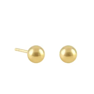 Soleil Collection 4mm Ball Stud Earrings | 9K Yellow Gold