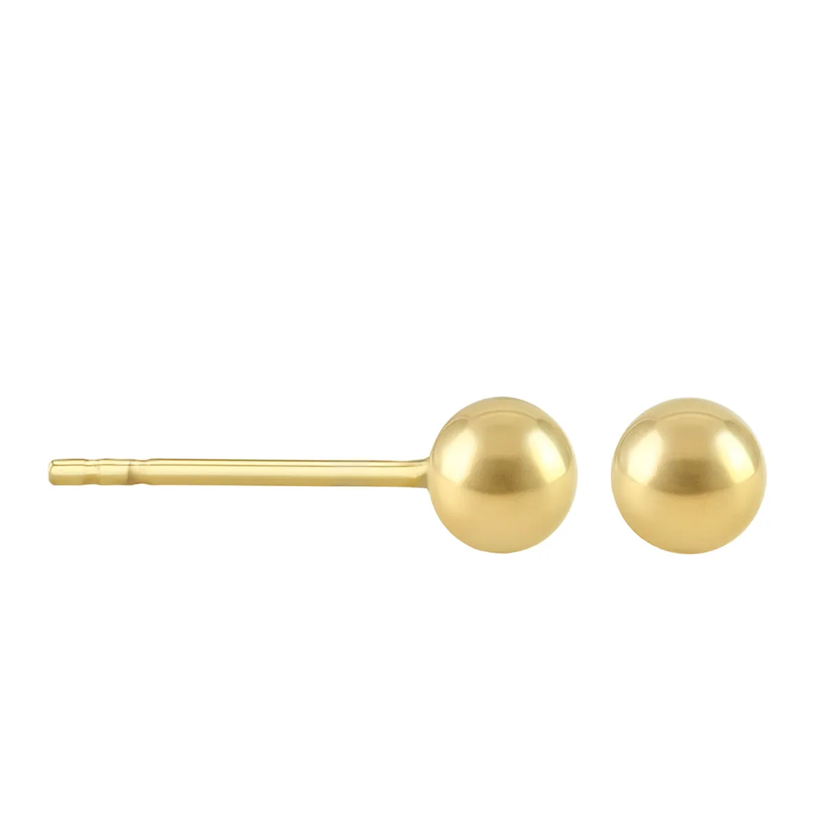Soleil Collection 4mm Ball Stud Earrings | 9K Yellow Gold