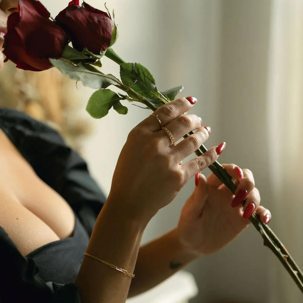 Solitaire Black CZ Ring