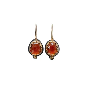 Spessartite Garnet Earrings - Sterling   22k   18k Gold