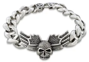 Stainless Steel Winged Skull Bracelet