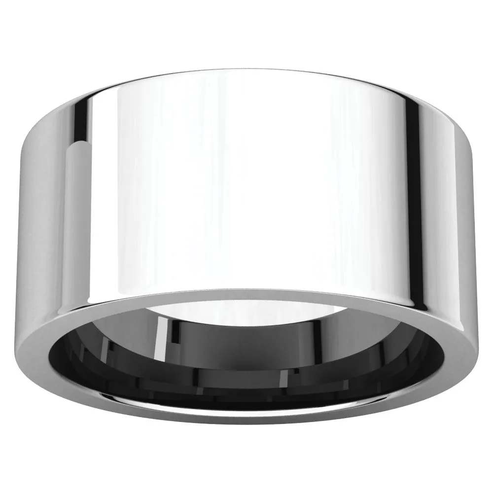 Sterling Silver 10mm Flat Band, Size 6
