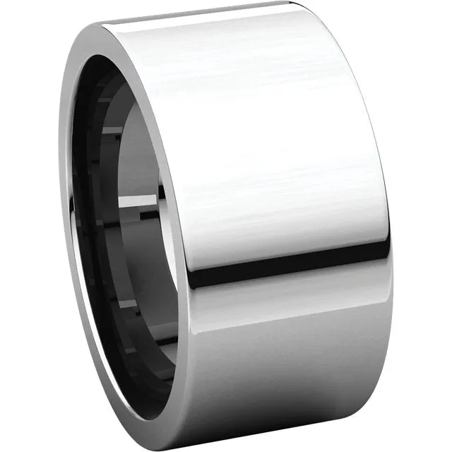 Sterling Silver 10mm Flat Band, Size 6
