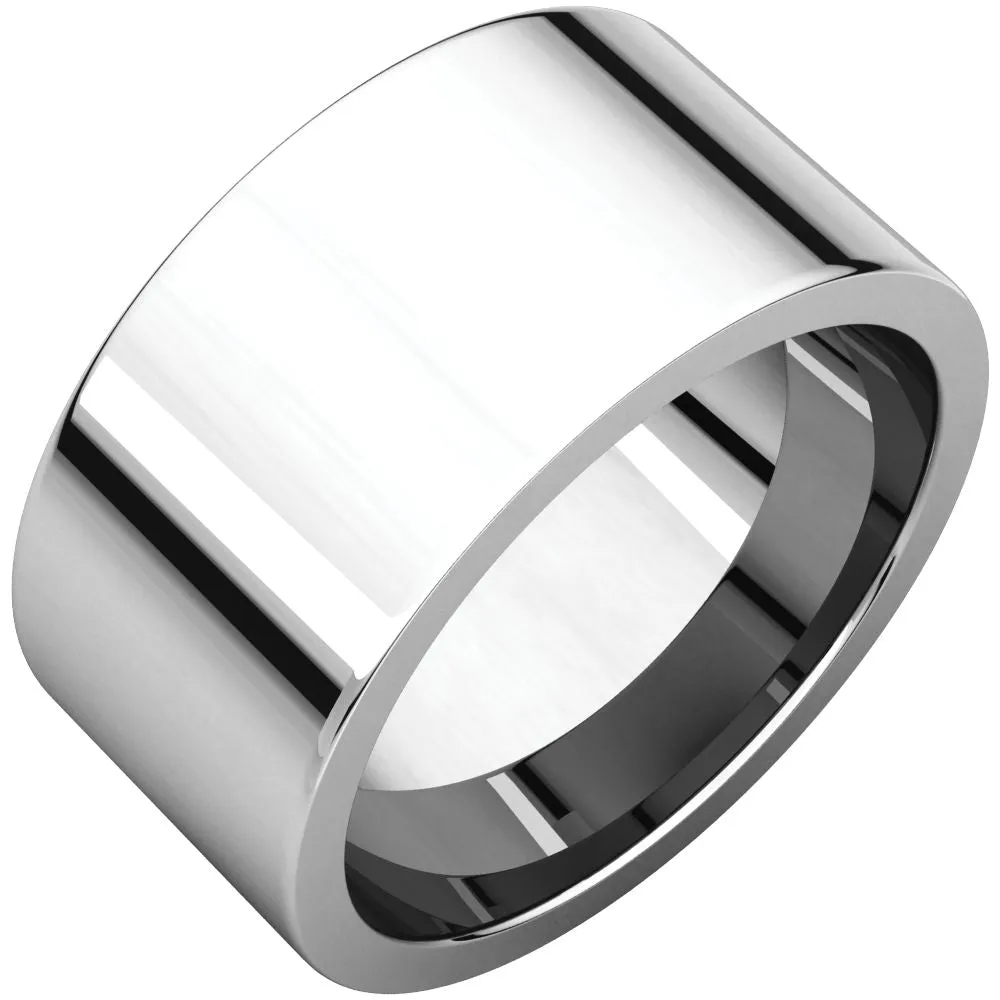 Sterling Silver 10mm Flat Band, Size 6