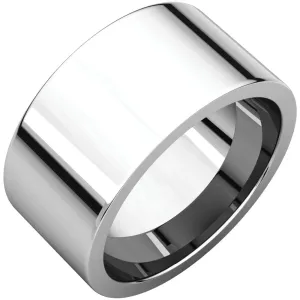 Sterling Silver 10mm Flat Band, Size 6