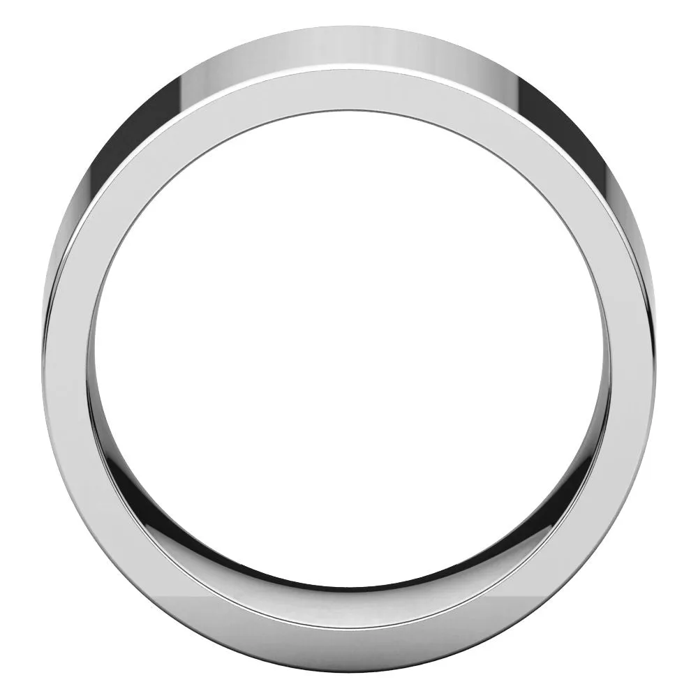 Sterling Silver 10mm Flat Band, Size 6