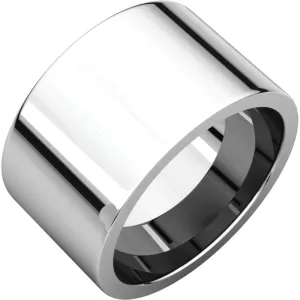 Sterling Silver 12mm Flat Comfort Fit Band, Size 11