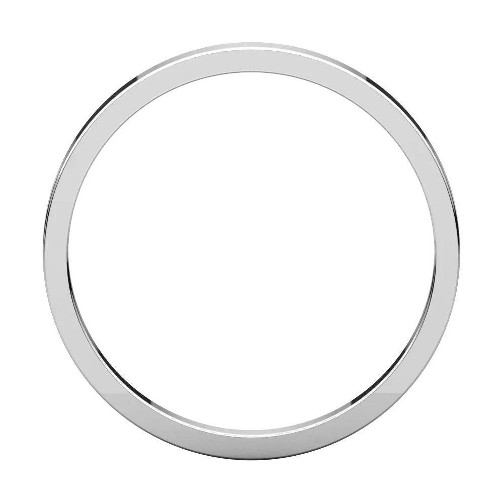 Sterling Silver 2mm Flat Band, Size 4.5