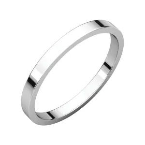 Sterling Silver 2mm Flat Band, Size 4.5