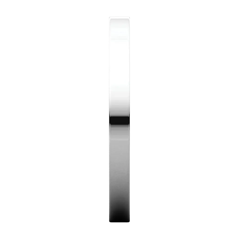 Sterling Silver 2mm Flat Band, Size 4.5