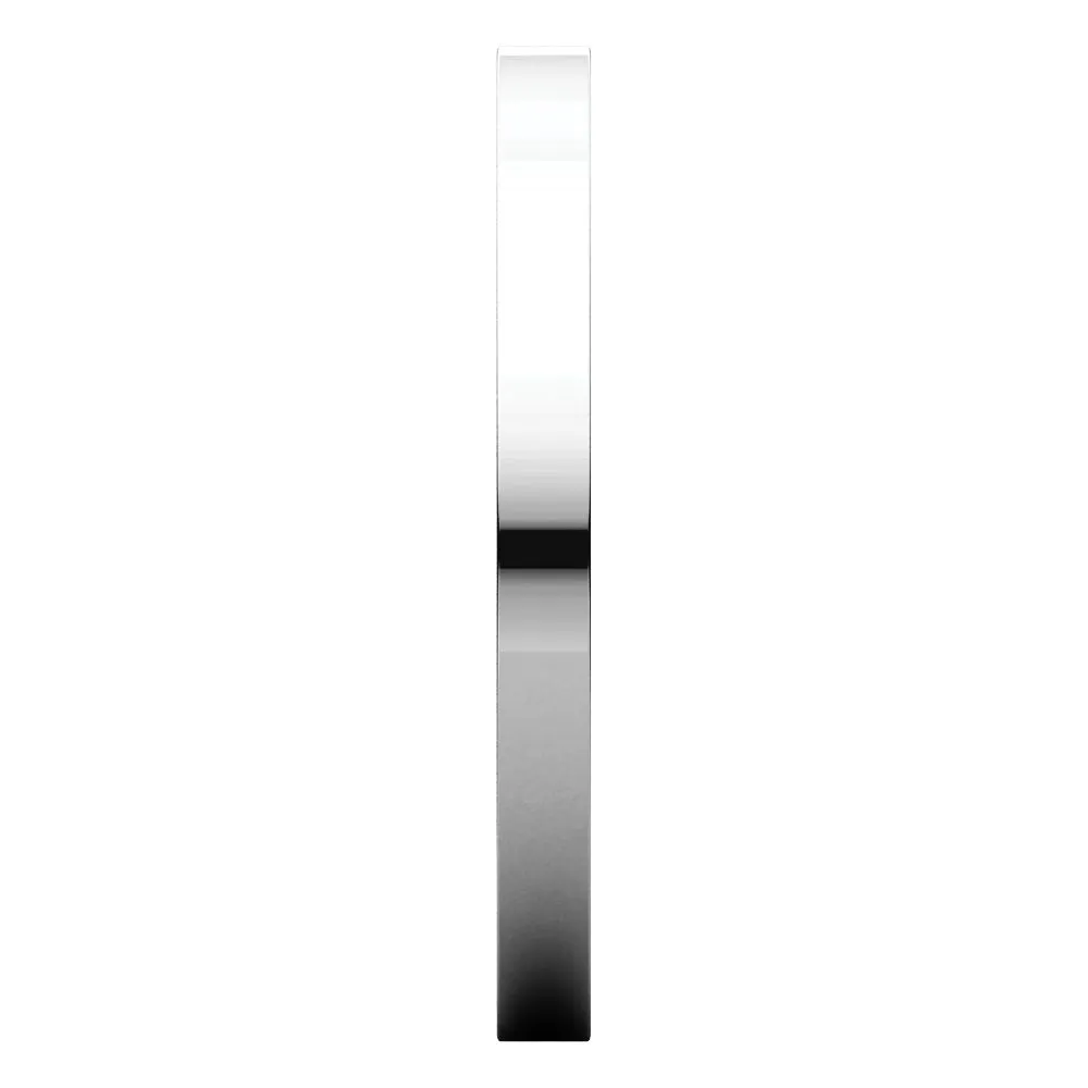 Sterling Silver 2mm Flat Band, Size 9