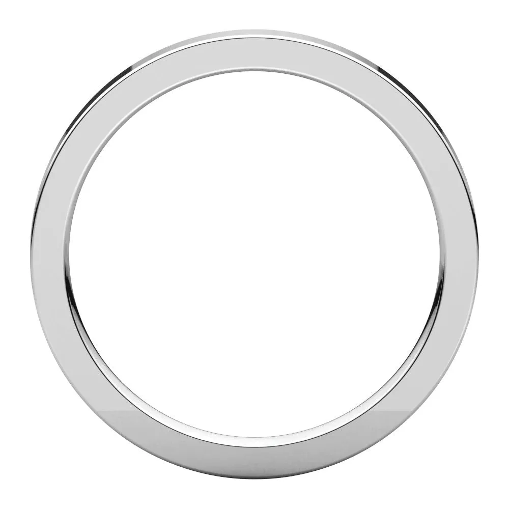 Sterling Silver 2mm Flat Band, Size 9