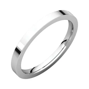 Sterling Silver 2mm Flat Band, Size 9