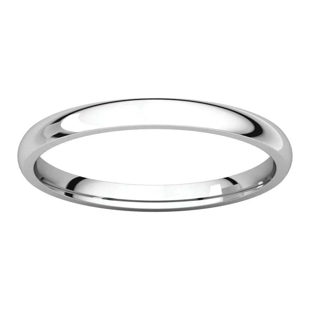 Sterling Silver 2mm Light Comfort Fit Band, Size 6