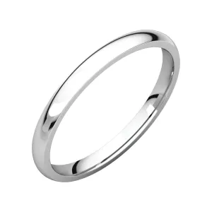 Sterling Silver 2mm Light Comfort Fit Band, Size 6