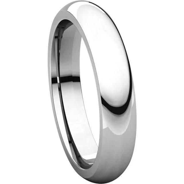 Sterling Silver 4mm Comfort Fit Band, Size 8.5