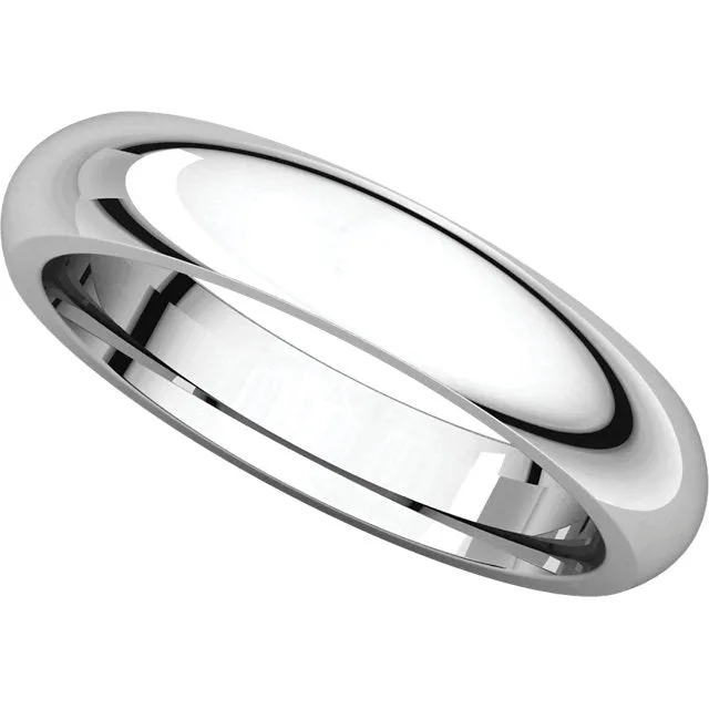 Sterling Silver 4mm Comfort Fit Band, Size 8.5