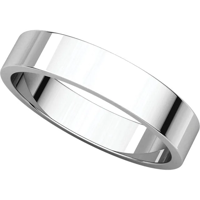 Sterling Silver 4mm Flat Band, Size 10