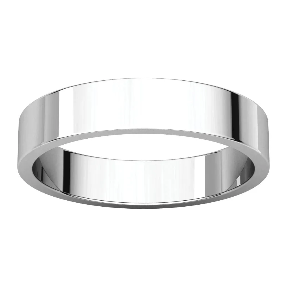 Sterling Silver 4mm Flat Band, Size 10