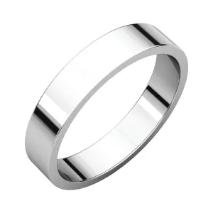 Sterling Silver 4mm Flat Band, Size 10