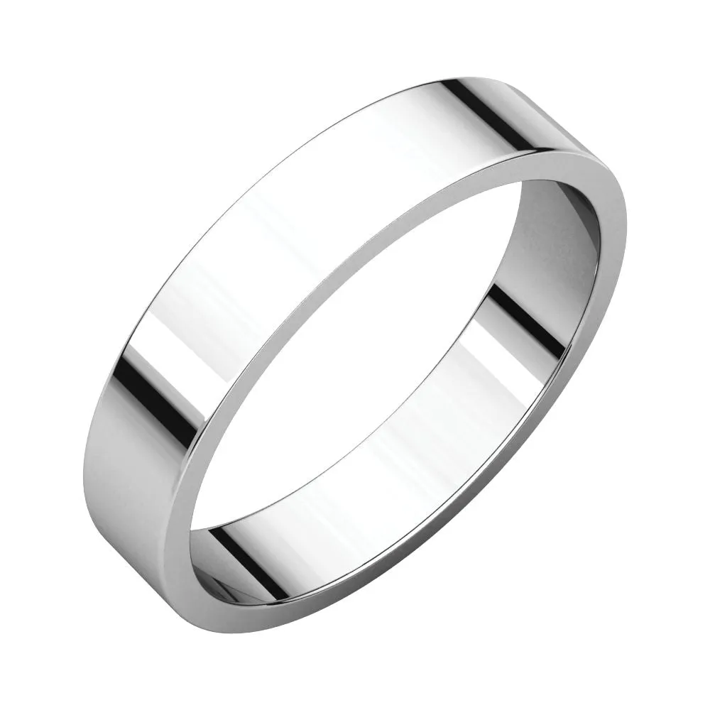 Sterling Silver 4mm Flat Band, Size 10