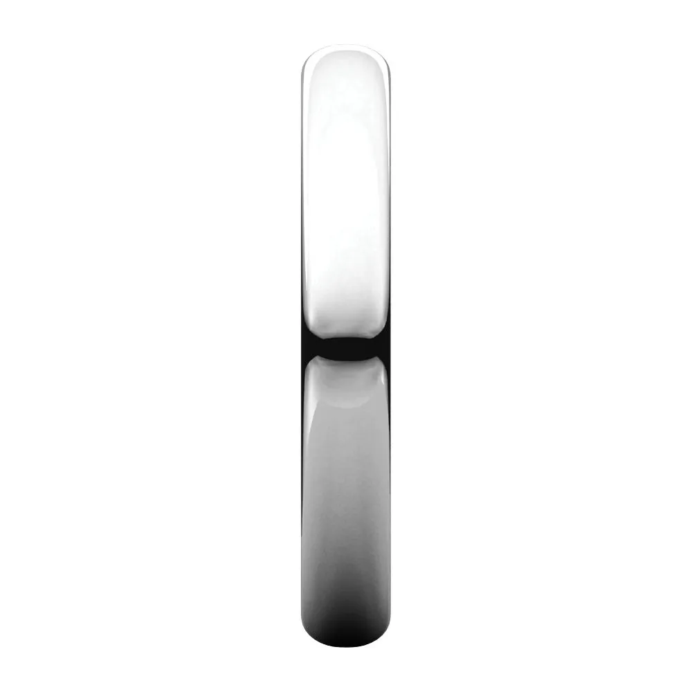Sterling Silver 4mm Half Round Light Band, Size 6