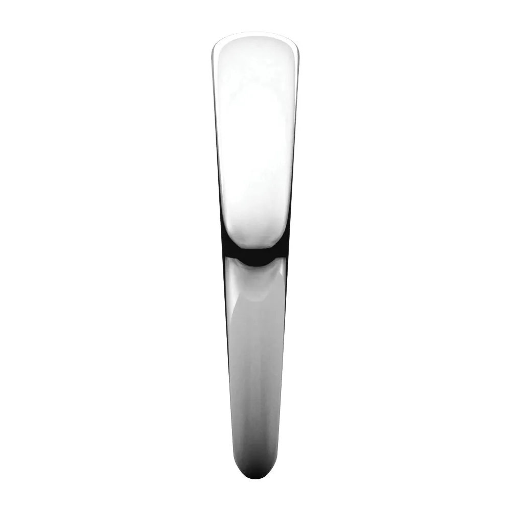 Sterling Silver 4mm Half Round Tapered Band, Size 11