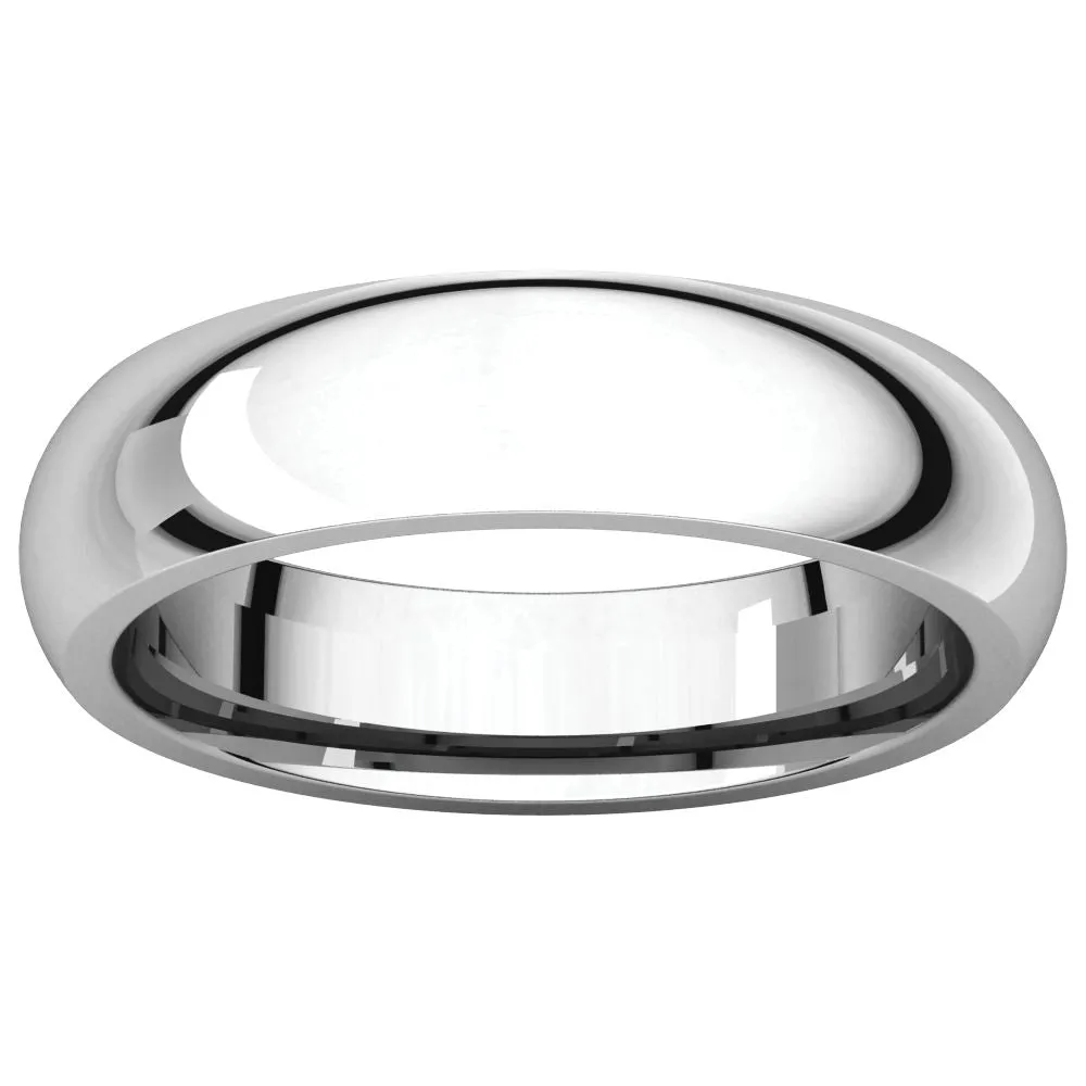 Sterling Silver 5mm Comfort Fit Band, Size 8.5