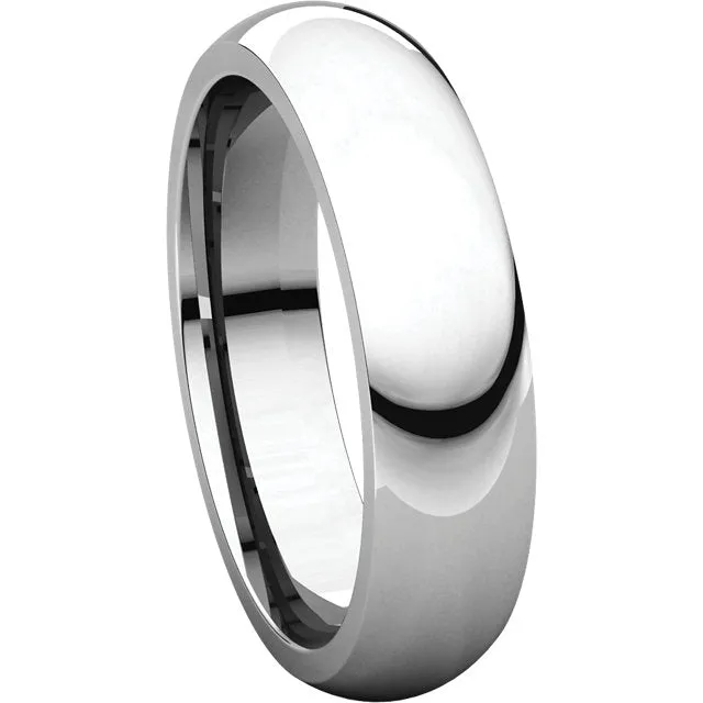 Sterling Silver 5mm Comfort Fit Band, Size 8.5