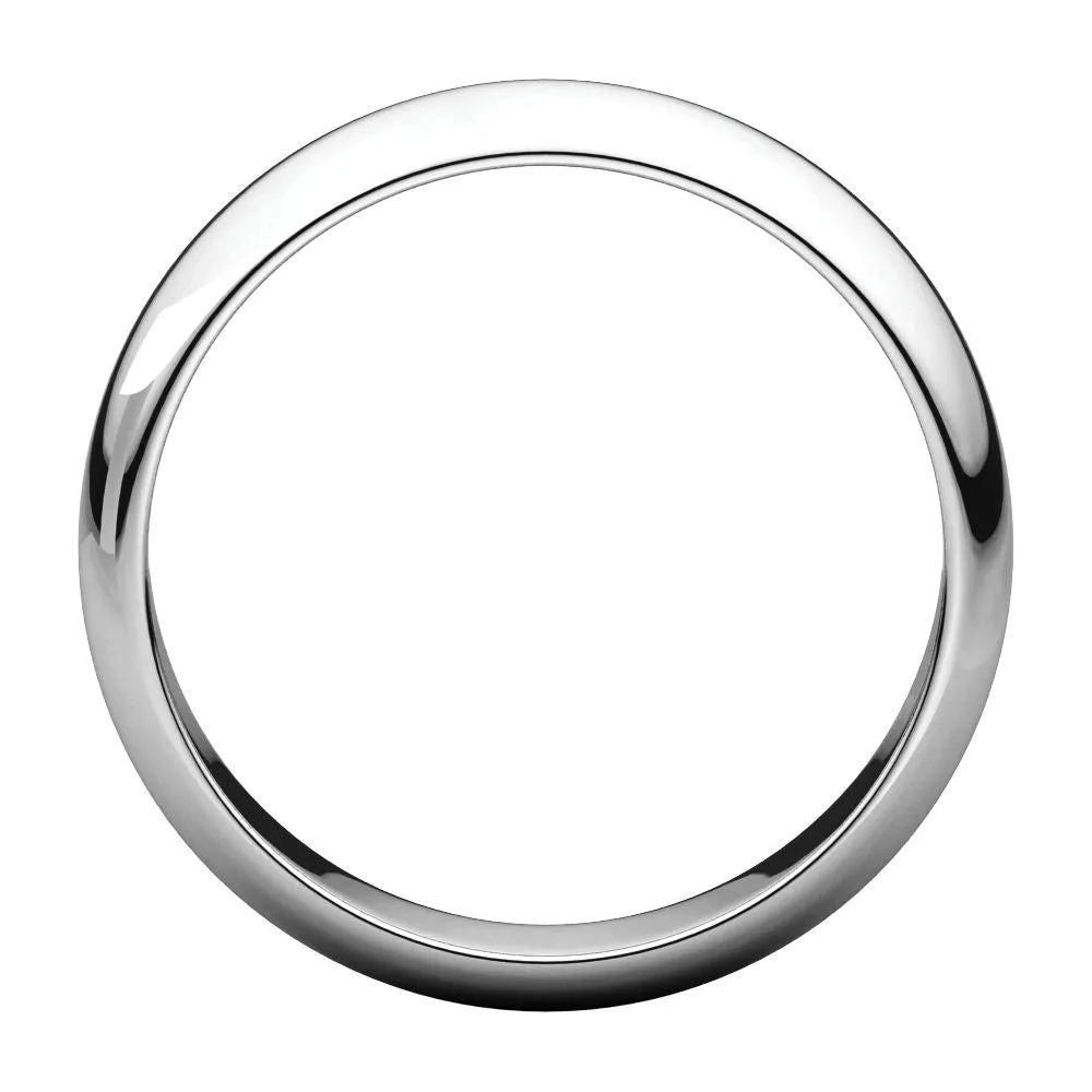 Sterling Silver 5mm Half Round Band, Size 6