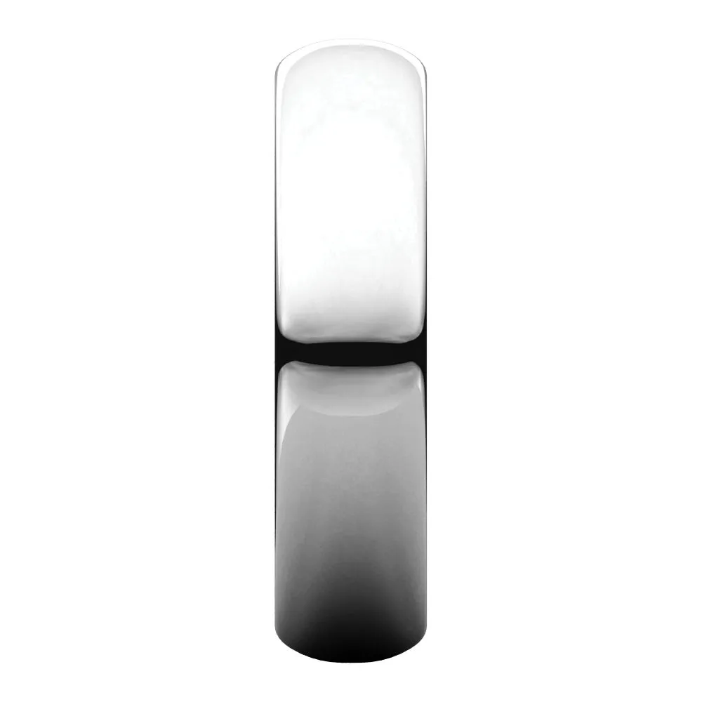 Sterling Silver 5mm Half Round Band, Size 6