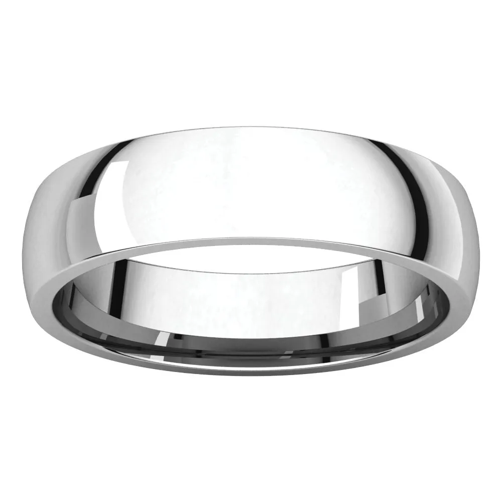 Sterling Silver 5mm Light Comfort Fit Band, Size 11