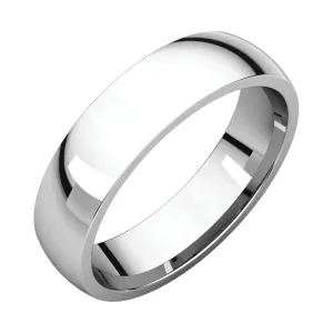 Sterling Silver 5mm Light Comfort Fit Band, Size 11