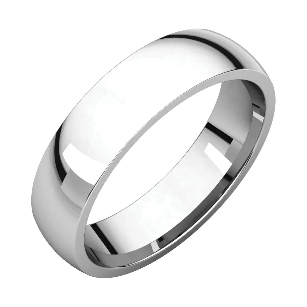 Sterling Silver 5mm Light Comfort Fit Band, Size 11