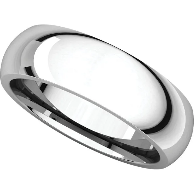 Sterling Silver 6mm Comfort Fit Band, Size 7