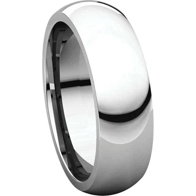 Sterling Silver 6mm Comfort Fit Band, Size 7